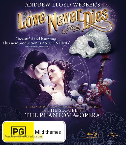 Love Never Dies - Australian Blu-Ray movie cover