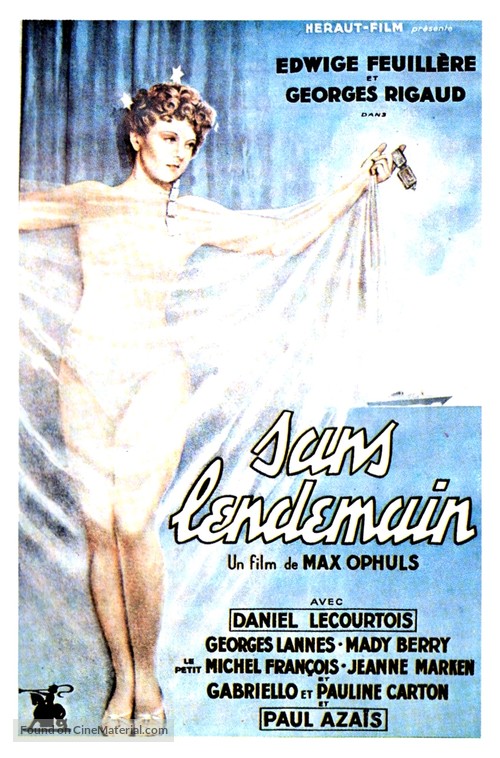 Sans lendemain - French Movie Poster