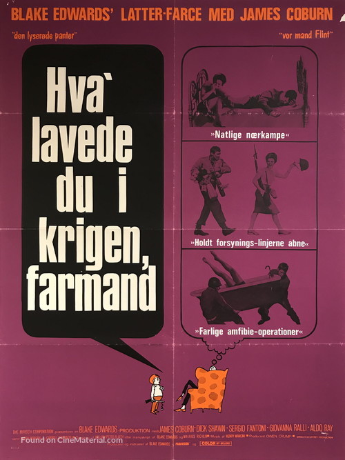 What Did You Do in the War, Daddy? - Danish Movie Poster