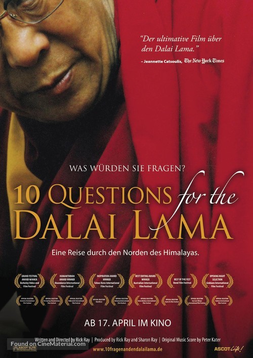 10 Questions for the Dalai Lama - Swiss Movie Poster