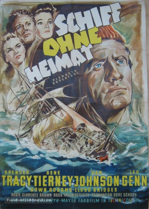 Plymouth Adventure - German Movie Poster