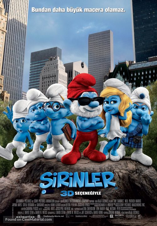 The Smurfs - Turkish Movie Poster