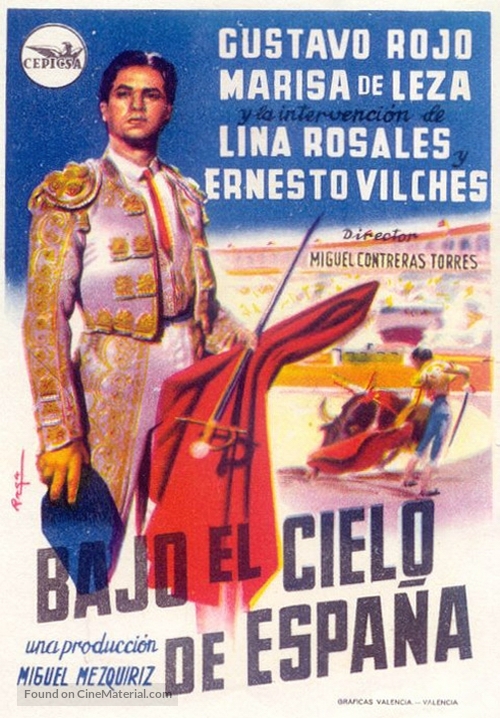Bajo el cielo de Espa&ntilde;a - Spanish Movie Poster
