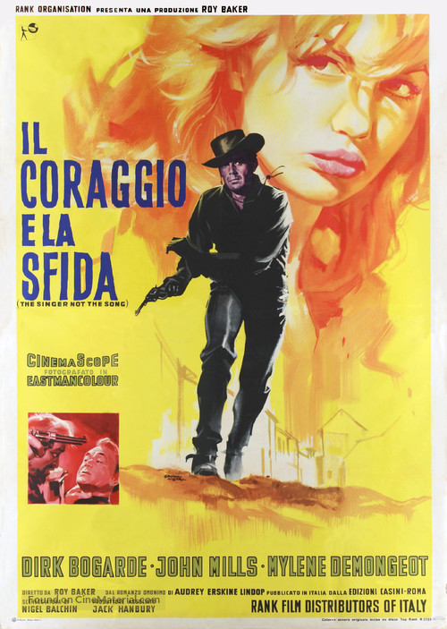 The Singer Not the Song - Italian Movie Poster