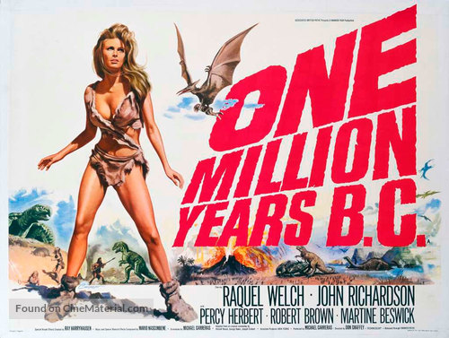 One Million Years B.C. - British Movie Poster