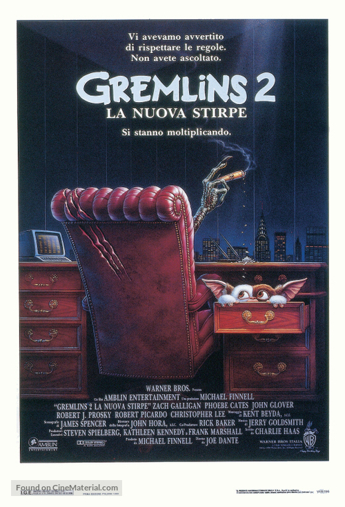 Gremlins 2: The New Batch - Italian Theatrical movie poster