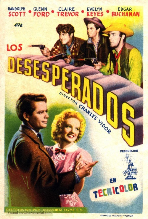 The Desperadoes - Spanish Movie Poster