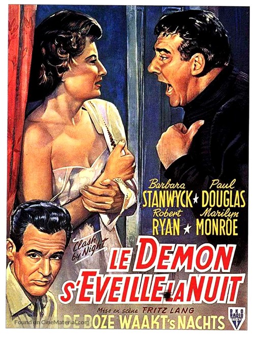 Clash by Night - Belgian Movie Poster