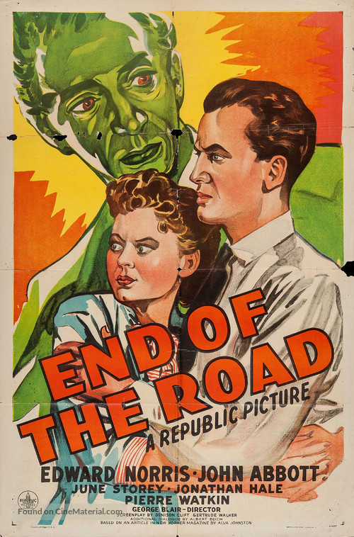 End of the Road - Movie Poster