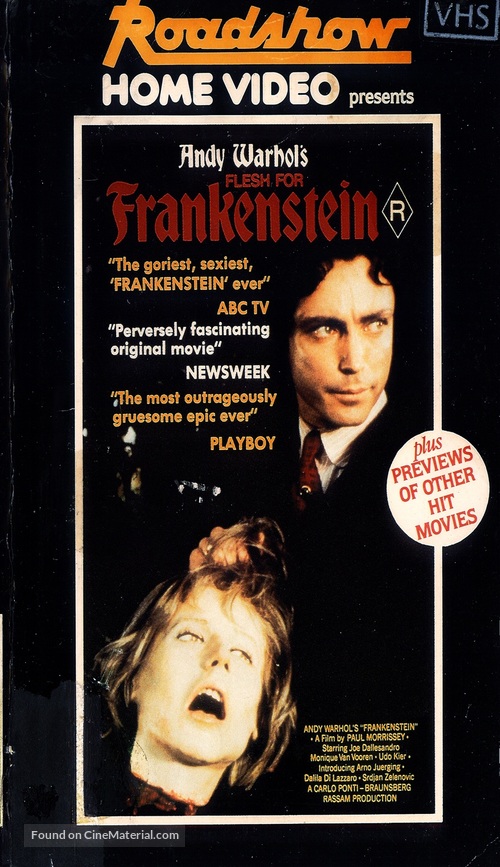 Flesh for Frankenstein - VHS movie cover