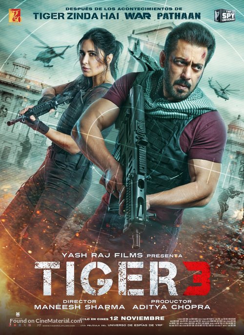 Tiger 3 - Spanish Movie Poster