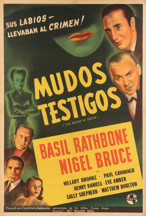 The Woman in Green - Mexican Movie Poster