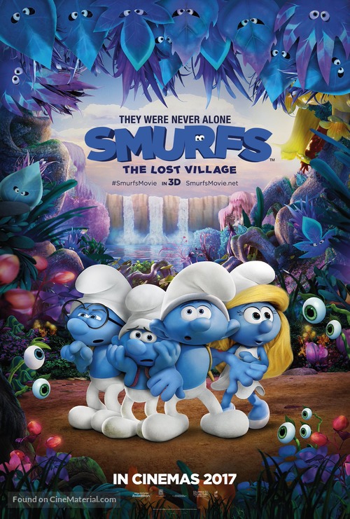 Smurfs: The Lost Village - British Movie Poster