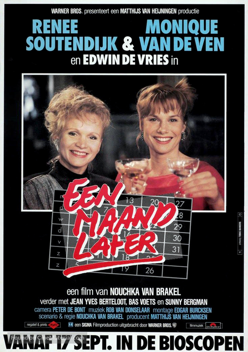 Een maand later - Dutch Movie Poster