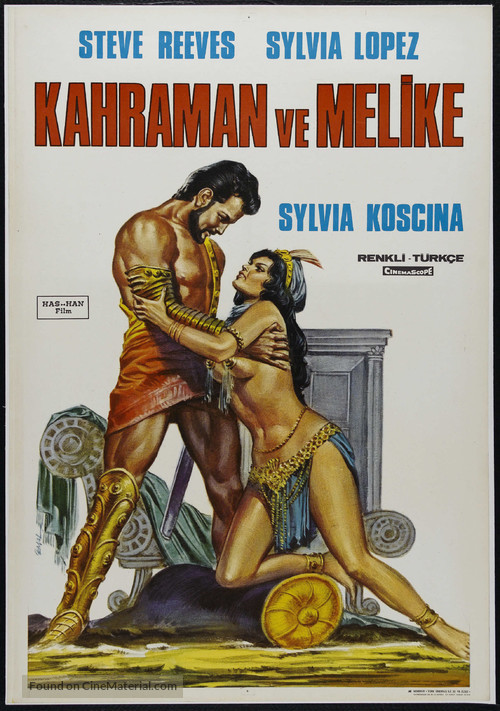 Ercole e la regina di Lidia - Turkish Movie Poster