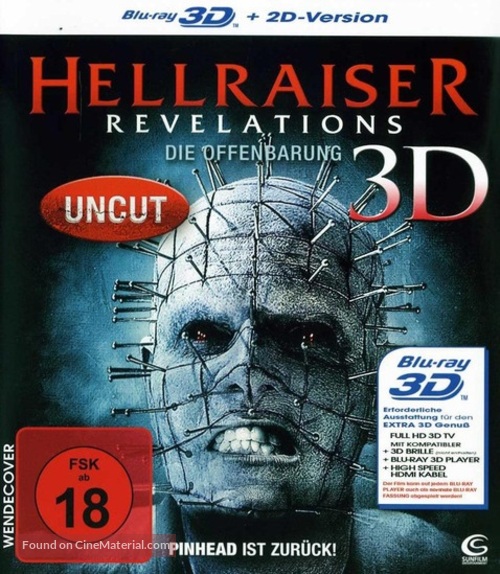 Hellraiser: Revelations - German Blu-Ray movie cover