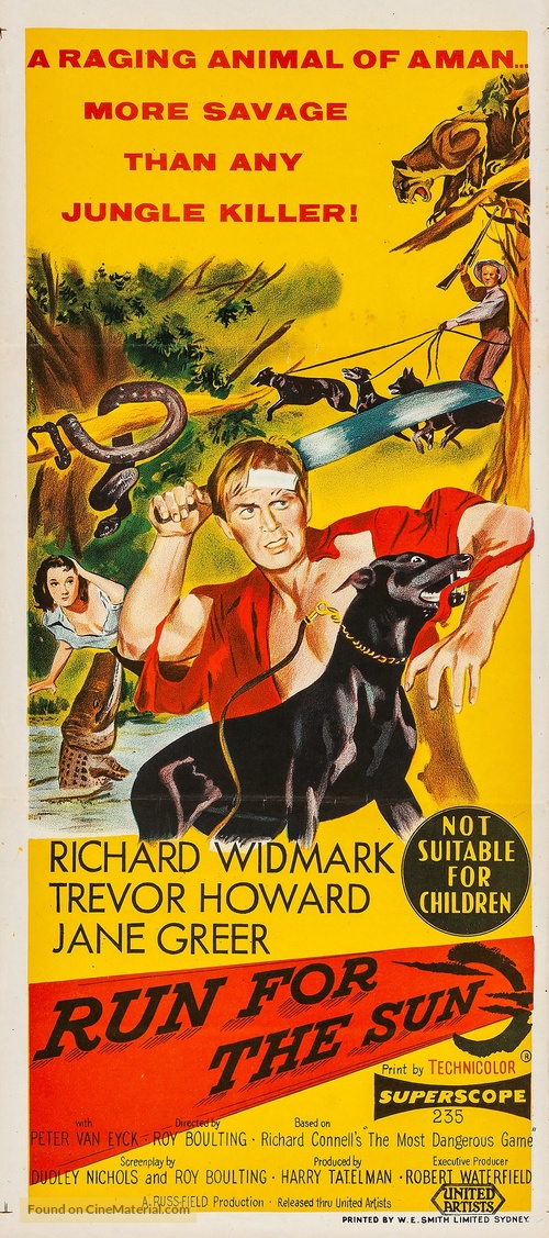 Run for the Sun - Australian Movie Poster