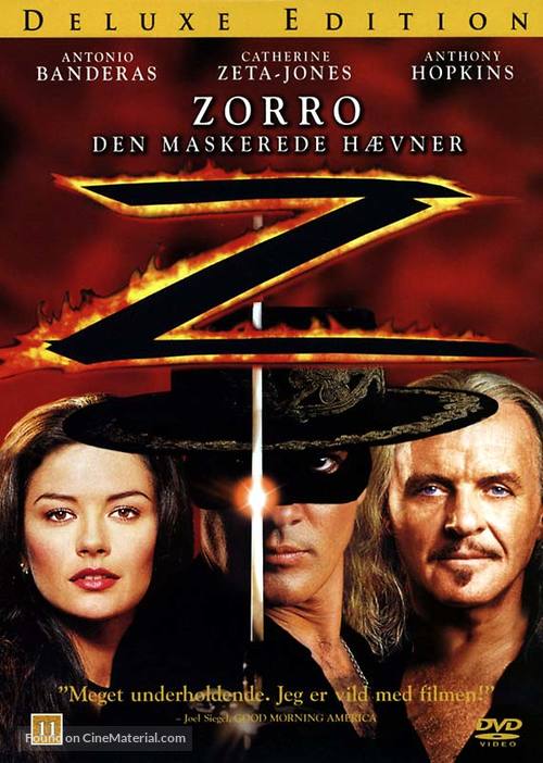 The Mask Of Zorro - Danish DVD movie cover