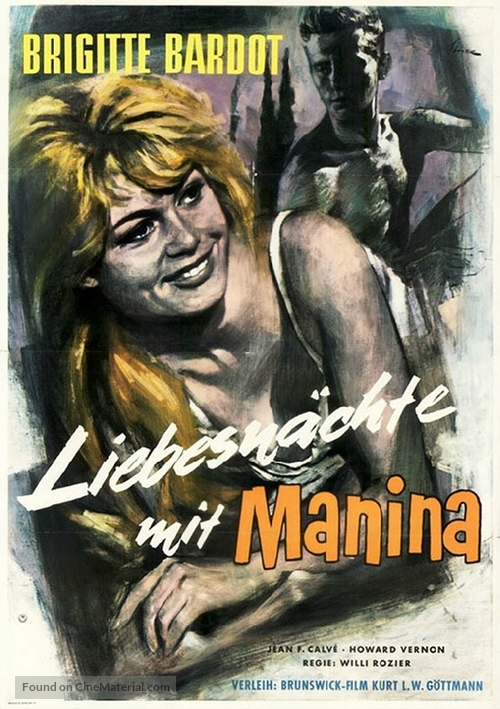 Manina, la fille sans voiles - German Movie Poster
