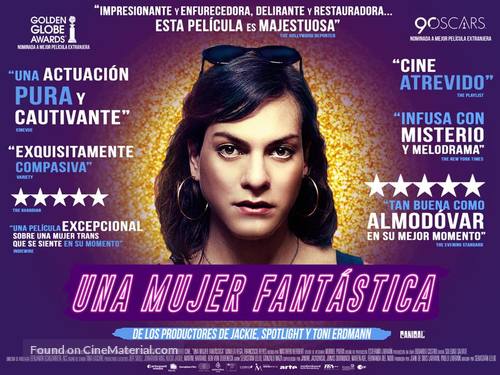 Una mujer fant&aacute;stica - Mexican Movie Poster