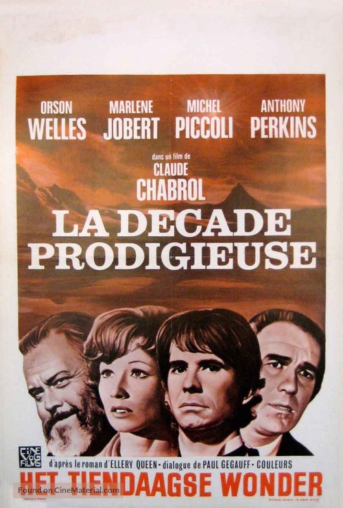La d&eacute;cade prodigieuse - Belgian Movie Poster