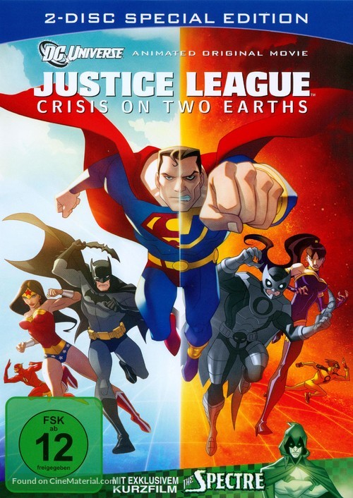 Justice League: Crisis on Two Earths - German DVD movie cover