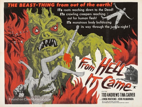From Hell It Came - British Movie Poster