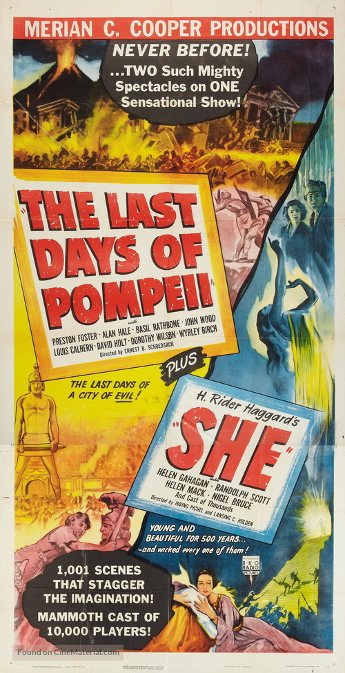 The Last Days of Pompeii - Re-release movie poster