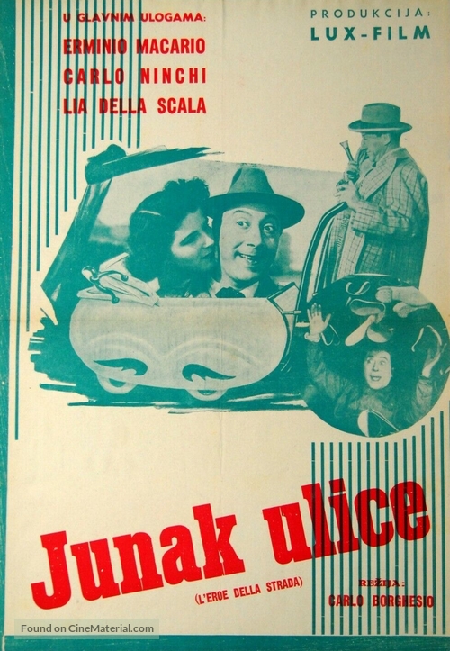 L&#039;eroe della strada - Yugoslav Movie Poster