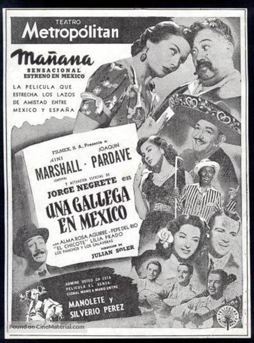 Gallega en M&egrave;xico, Una - Mexican Movie Poster