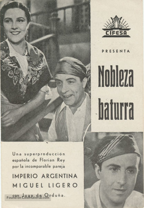 Nobleza baturra - Spanish Movie Poster