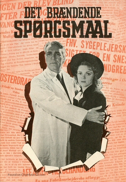 Det br&aelig;ndende sp&oslash;rgsm&aring;l - Danish Movie Poster