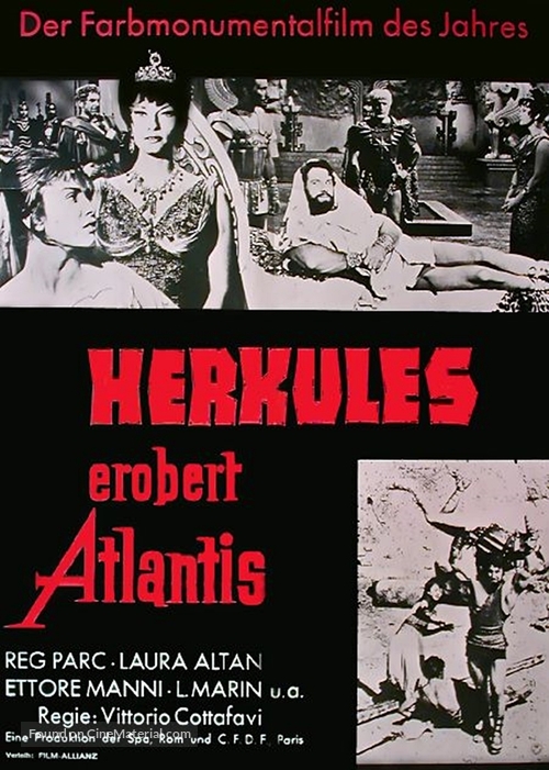 Ercole alla conquista di Atlantide - German Movie Poster