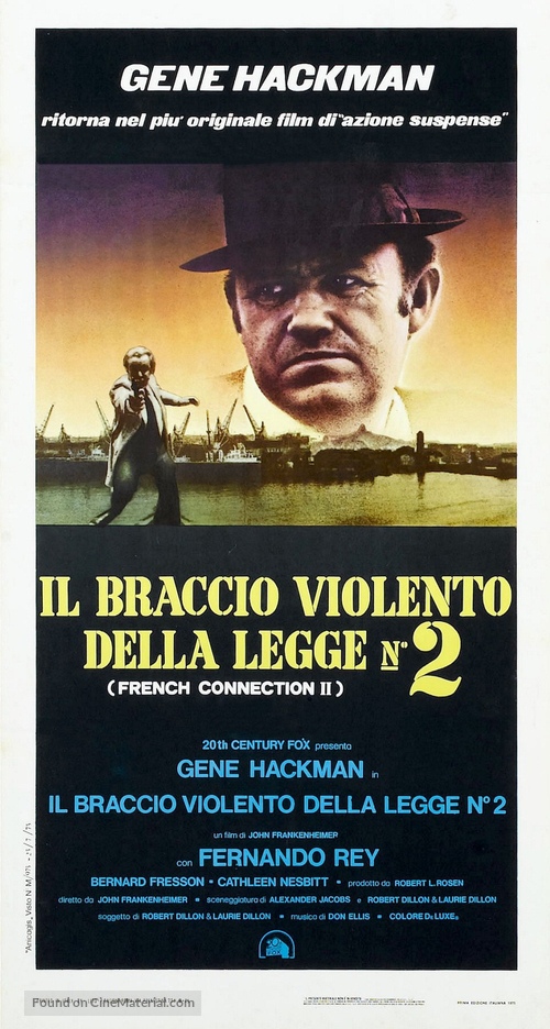 French Connection II - Italian Movie Poster
