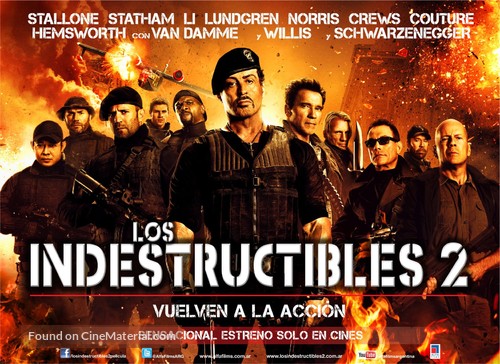 The Expendables 2 - Argentinian Movie Poster