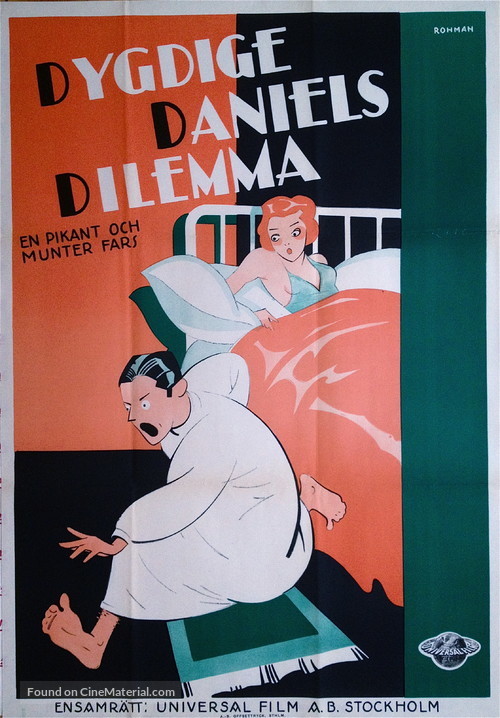 The Virtuous Husband - Swedish Movie Poster