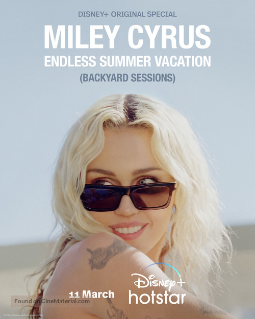 Miley Cyrus: Endless Summer Vacation (Backyard Sessions) - Indian Movie Poster