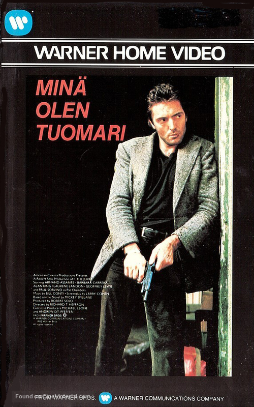 I, the Jury - Finnish VHS movie cover
