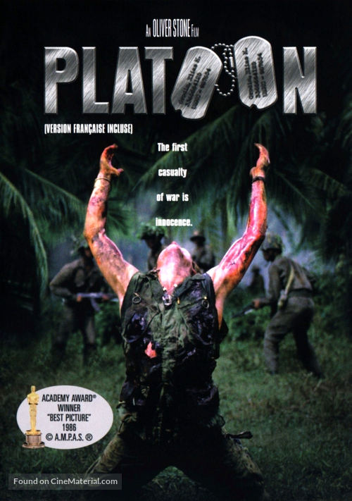 Platoon - Canadian DVD movie cover