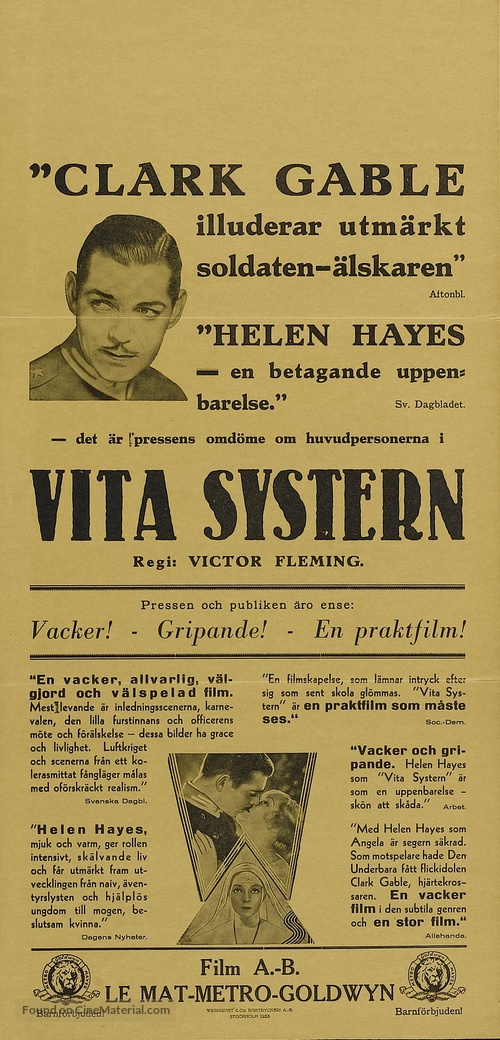 The White Sister - Swedish poster