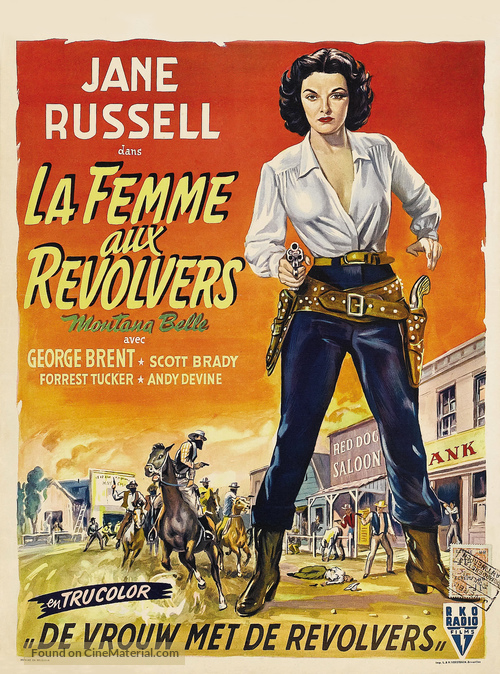 Montana Belle - Belgian Movie Poster