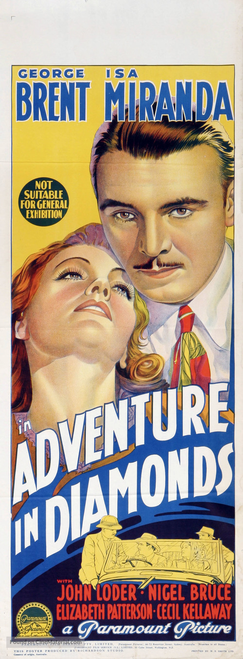 Adventure in Diamonds - Australian Movie Poster