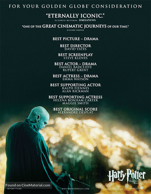 Harry Potter and the Deathly Hallows - Part 2 - For your consideration movie poster