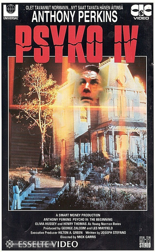 Psycho IV: The Beginning - Finnish VHS movie cover