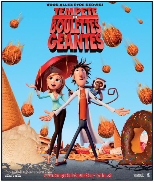 Cloudy with a Chance of Meatballs - Swiss Movie Poster