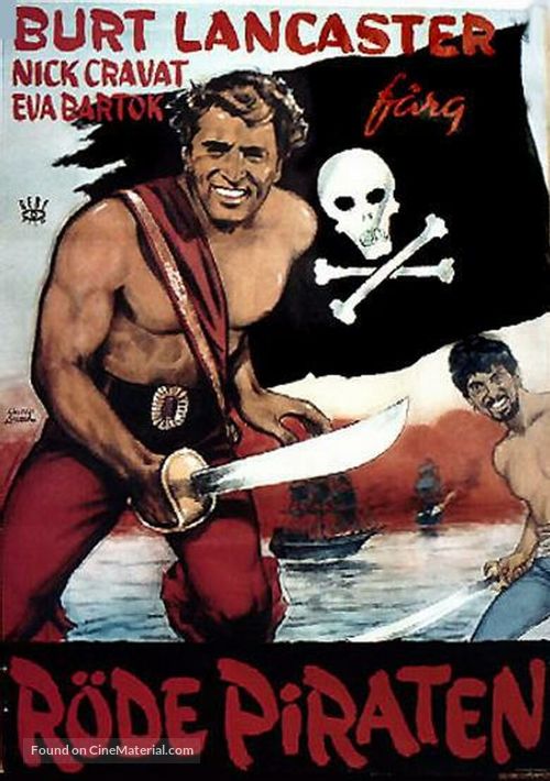 The Crimson Pirate - Swedish Movie Poster