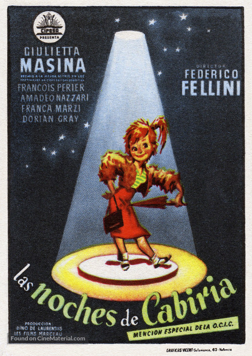 Le notti di Cabiria - Spanish Movie Poster