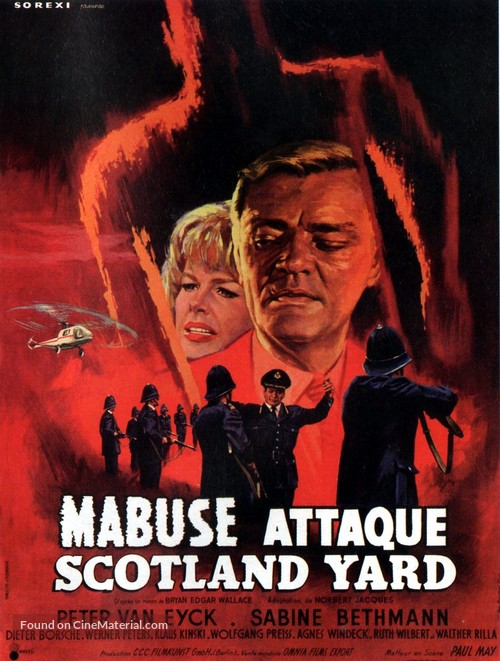 Scotland Yard jagt Dr. Mabuse - French Movie Poster