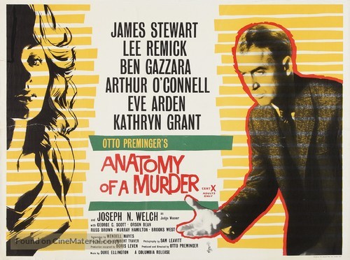Anatomy of a Murder - British Movie Poster