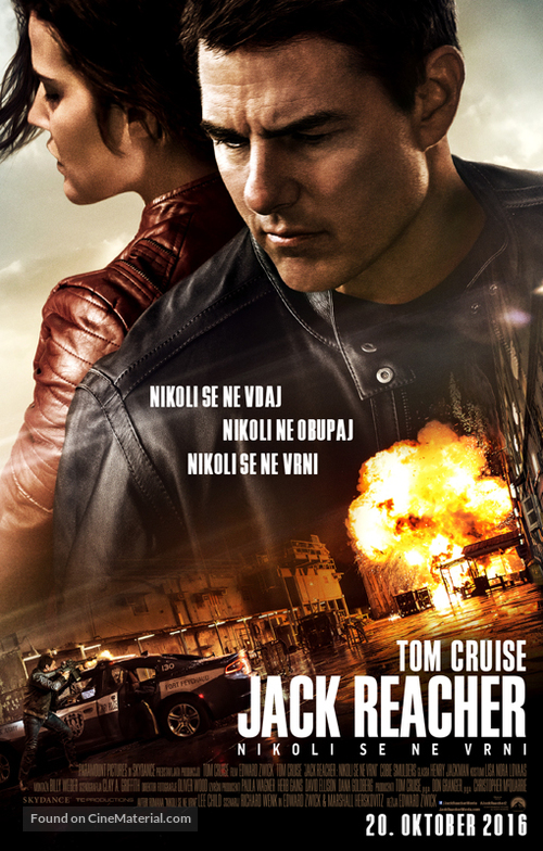 Jack Reacher: Never Go Back - Slovenian Movie Poster